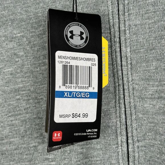 Under Armour Golf Vest Size XL Grey Heather 1/4 Zip Storm Water Resistant NEW - Picture 4 of 9